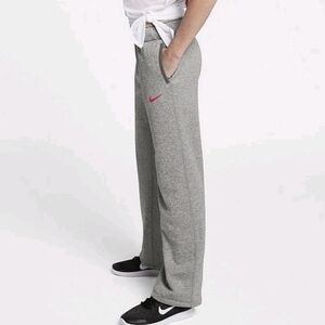 EUC Nike Sportswear Club Fleece Wide-Leg Heather Grey Sweatpants. Girls Sz. XL.